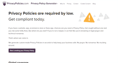 Desktop Screenshot of privacypolicies.com